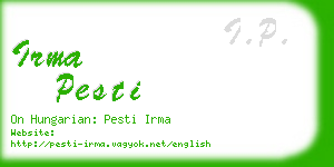 irma pesti business card